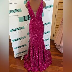 Sherri Hill Vibrant Pink Dress